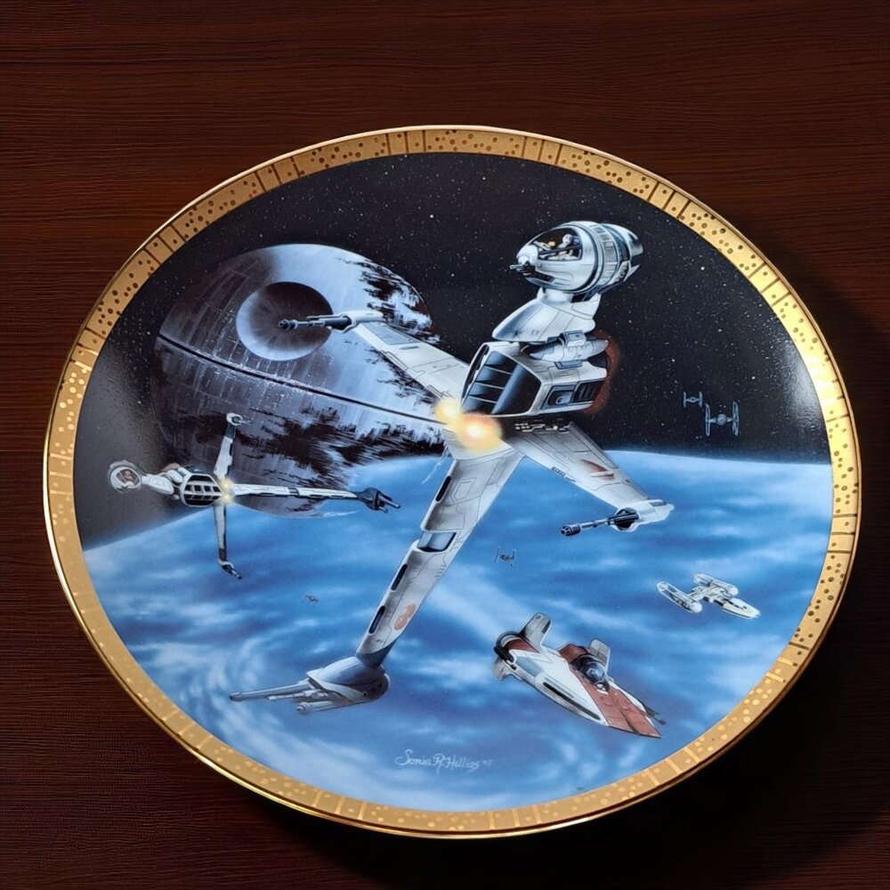 Star Wars Plate B-wing Fighter 1995 Hamilton Collection
